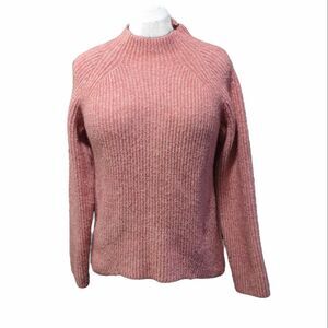 Women's Madewell Northfield Mockneck Sweater Heather Poinsetta Pink, Size Medium